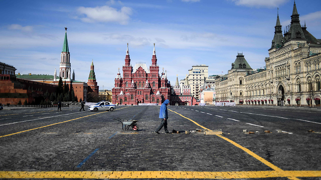 Красная площадь безлюдна. Фото: AFP