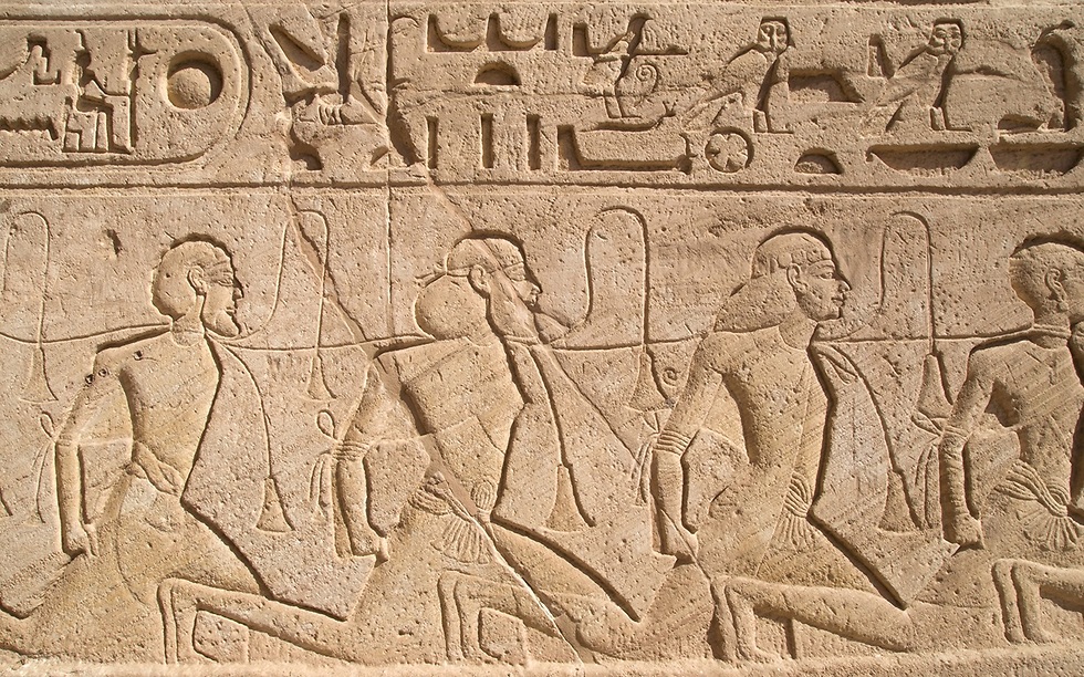 ציור קיר של עבדים במצרים (צילום: shutterstock)