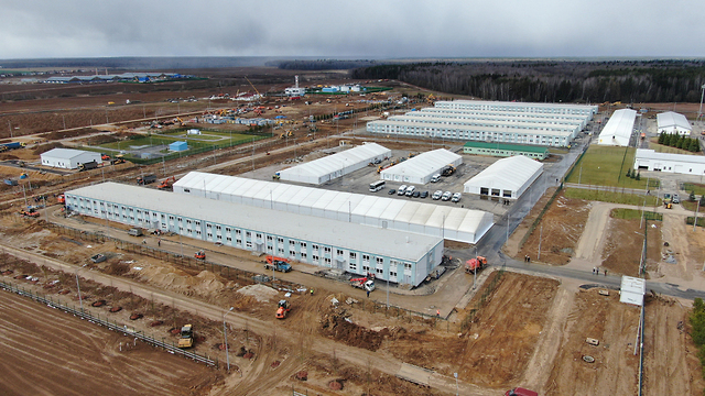 בית חולים חדש ב מוסקבה רוסיה לחולי קורונה (צילום: רויטרס)