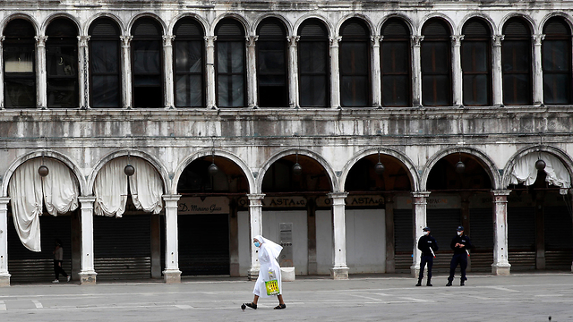 ונציה ריקה מ תיירים איטליה (צילום: AP)