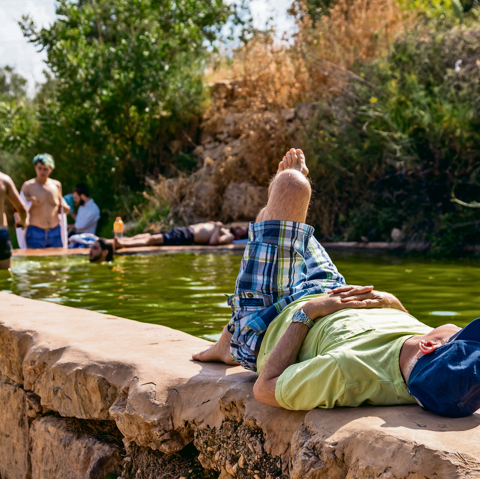 עין לבן. טבילה צוננת בפארק ירושלים | צילום: פיני רפאל