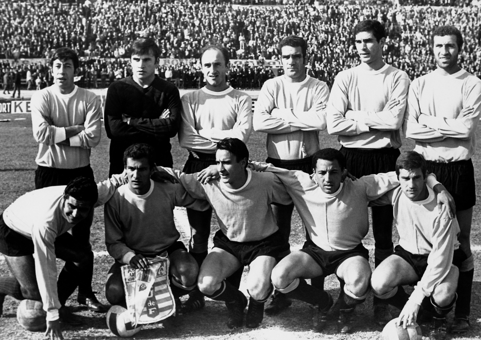 נבחרת אורוגוואי ב-1970 (צילום: AP)