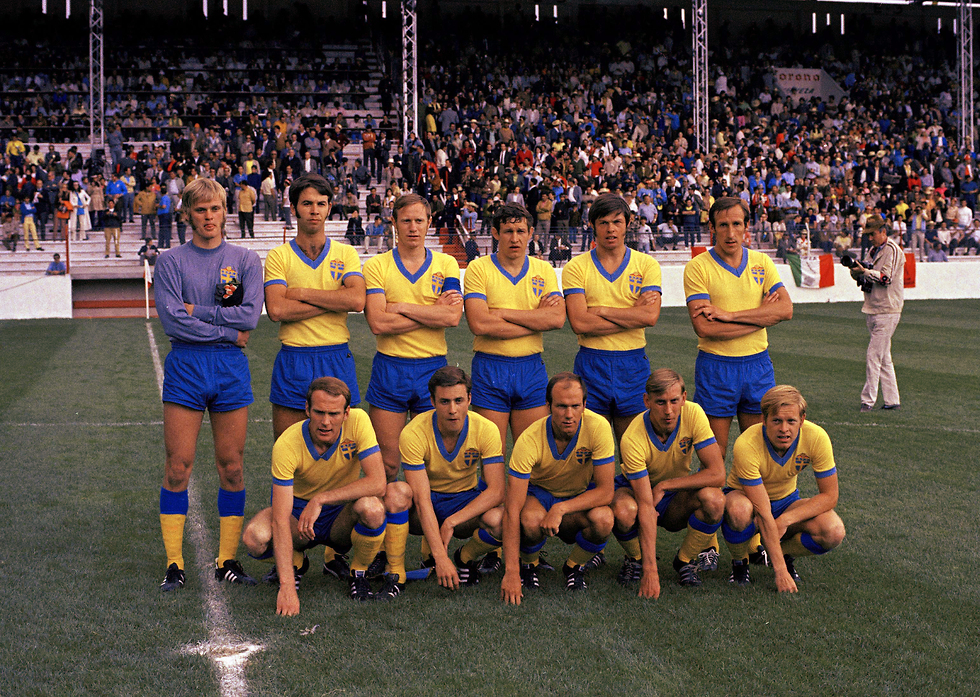 נבחרת שבדיה ב-1970 (צילום: AP)