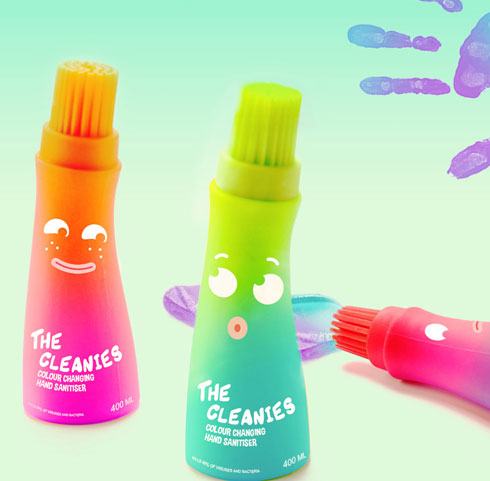 יעודדו ילדים להשתמש: בקבוקים עם חומר שמשנה את צבעו לפי רמת החומציות של העור (עיצוב: Kate Strudwick, Amos Oyedeji, Alexander Facey & Nicole Stjernswärd)