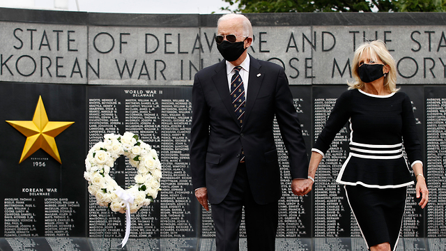ג'ו ביידן ביקור ב אנדרטה ב דלאוור יום הזיכרון ב ארה