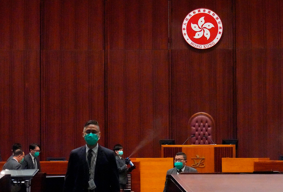 ה קונגרס הלאומי העממי של סין אישור חוק הביטחון הונג קונג (צילום: AP)