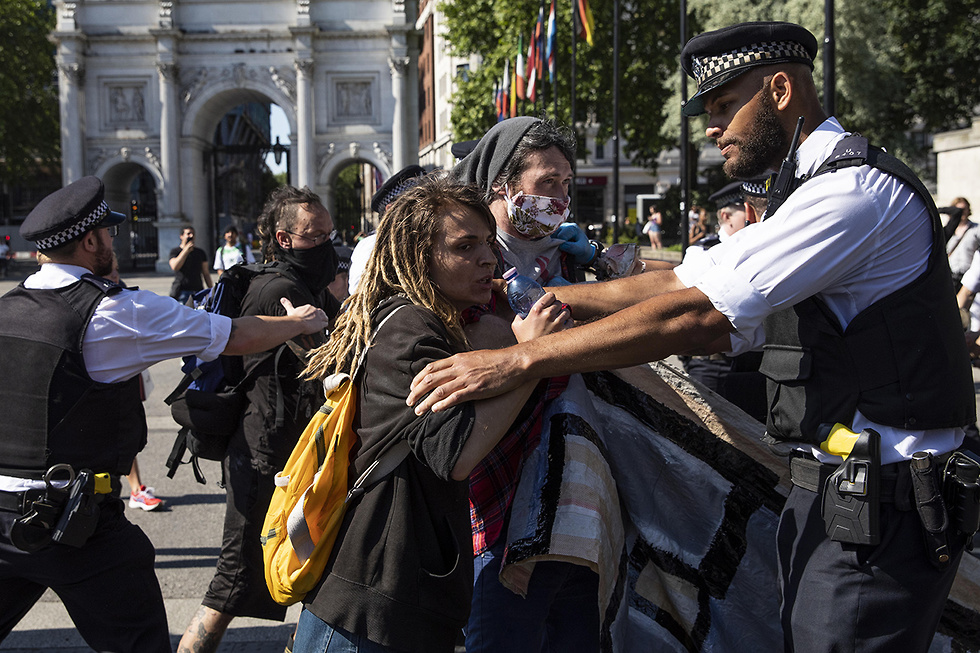 ג'ורג' פלויד הפגנה מחאה עולמית לונדון בריטניה (צילום: gettyimages)