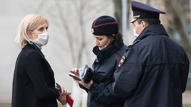רוסיה מוסקבה אפליקציה נגיף קורונה יישומון ש משגע תושבים (צילום: AP)