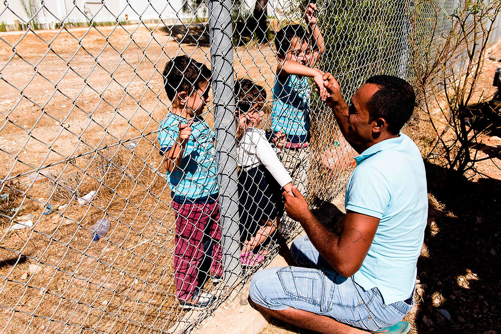 קפריסין מחנה פליטים מהגרים מבקשי מקלט בפרברי ניקוסיה (צילום: AFP)