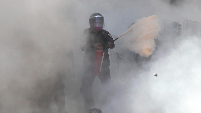 ג'ורג' פלויד מחאה עולמית מקסיקו סיטי הפגנה (צילום: AP)
