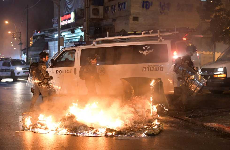 המהומות ביפו (צילום: דוברות המשטרה)