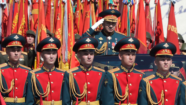 רוסיה מצעד צבאי יום הניצחון על הנאצים הכיכר האדומה מוסקבה (צילום: EPA)