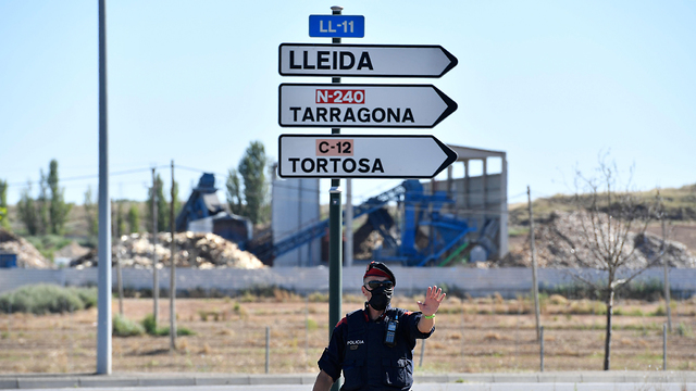 ספרד נגיף קורונה סגר קטלוניה אזור סגריה העיר ליידה (צילום: AFP)
