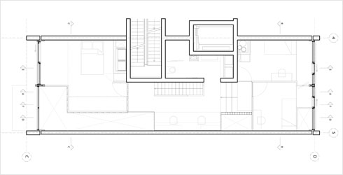 תוכנית קומת חדרי השינה (Interior Design by FABRICations, Copyright 2017, All Rights Reserved)