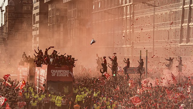 חגיגות ניצחון בליברפול – יוני 2019 (צילום: Scarff עבור סוכנות הידיעות הצרפתית)