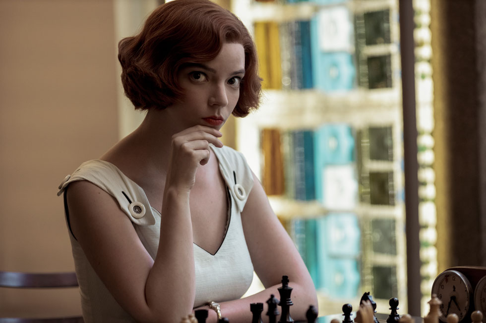 שחמט מעולם לא נראה אופנתי יותר. "גמביט המלכה" (צילום: Netflix)