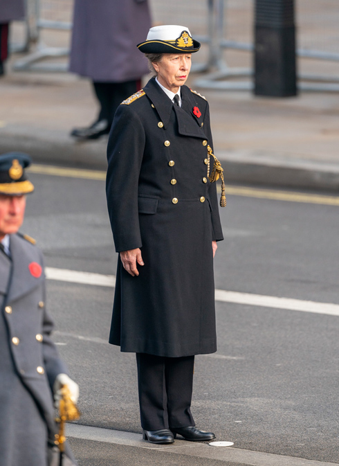האישה הראשונה שעומדת בראש חיל הנחתים המלכותי. הנסיכה אן, 2020 (צילום: AP)
