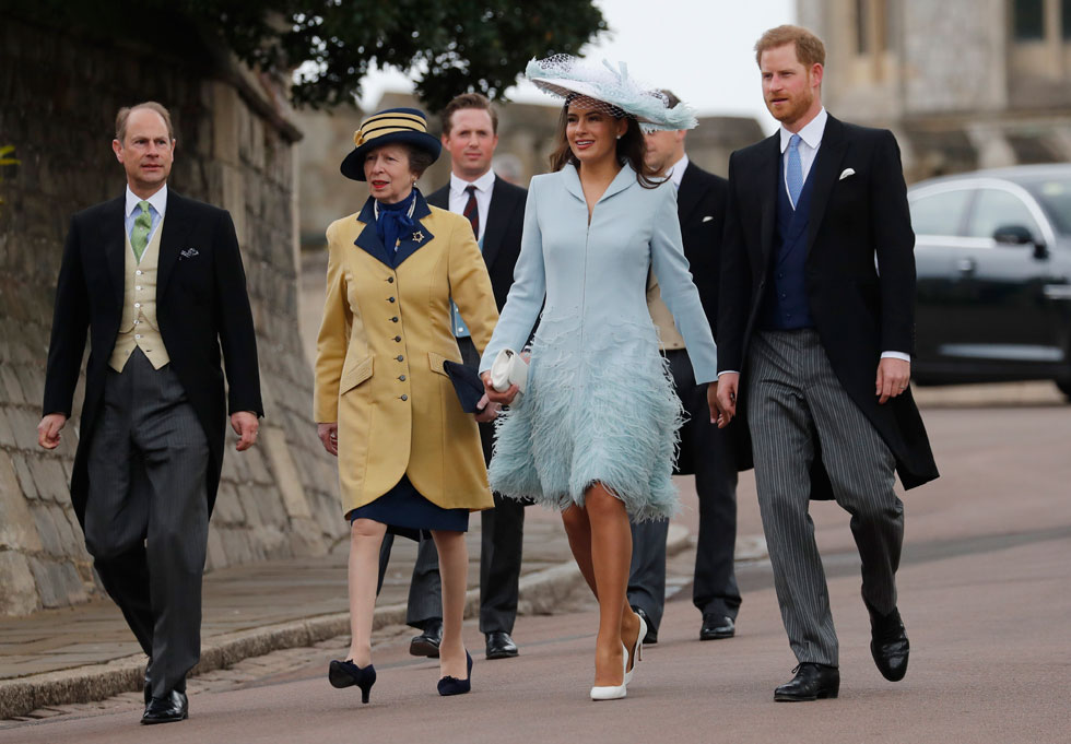 נושאת את עצמה בביטחון. עם הנסיך הארי, ליידי פרדריק ווינדזור והנסיך אדוארד, 2019 (צילום: AP)