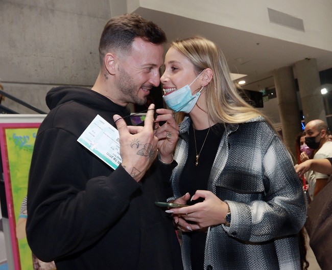 Remember he's busy, yeah? Lewis and his wife Mary Perglin (Photo: Anat Mosberg) Remember he's busy, yeah? Lewis and his wife Mary Perglin (Photo: Anat Mosberg)