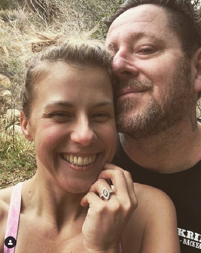 An engagement ring as a birthday present.  Judy Sweetin and Meskel Vasilevsky (Photo: Instagram)
