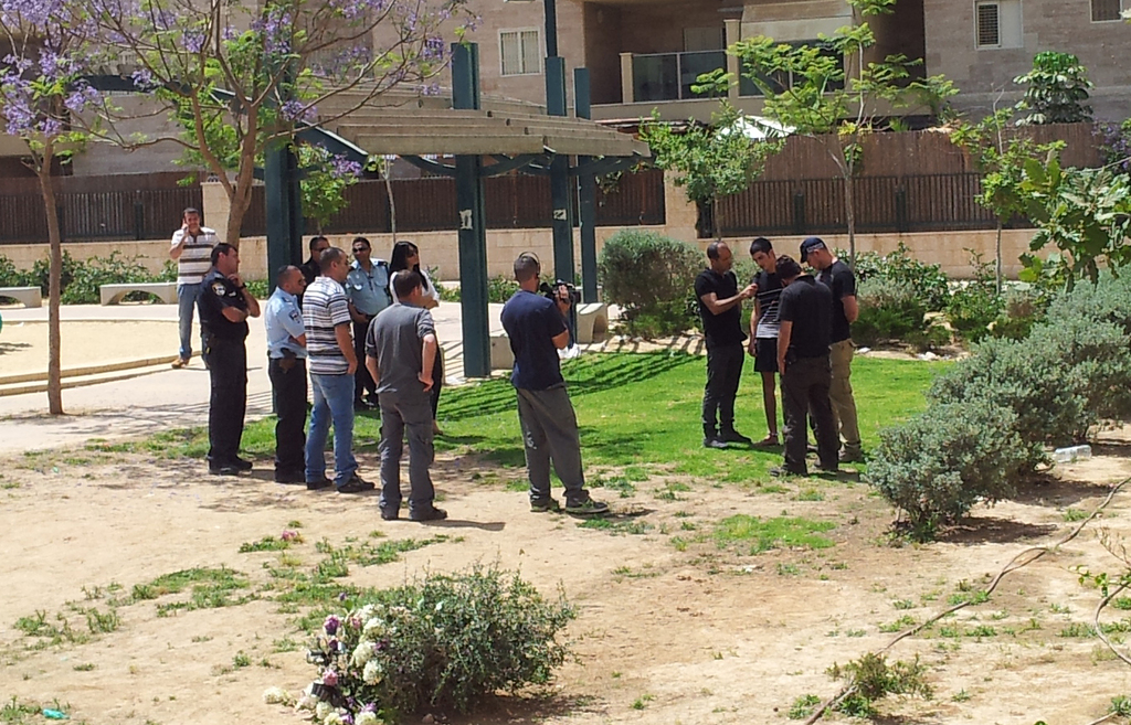 The murder scene in Be'er Sheva, 2012