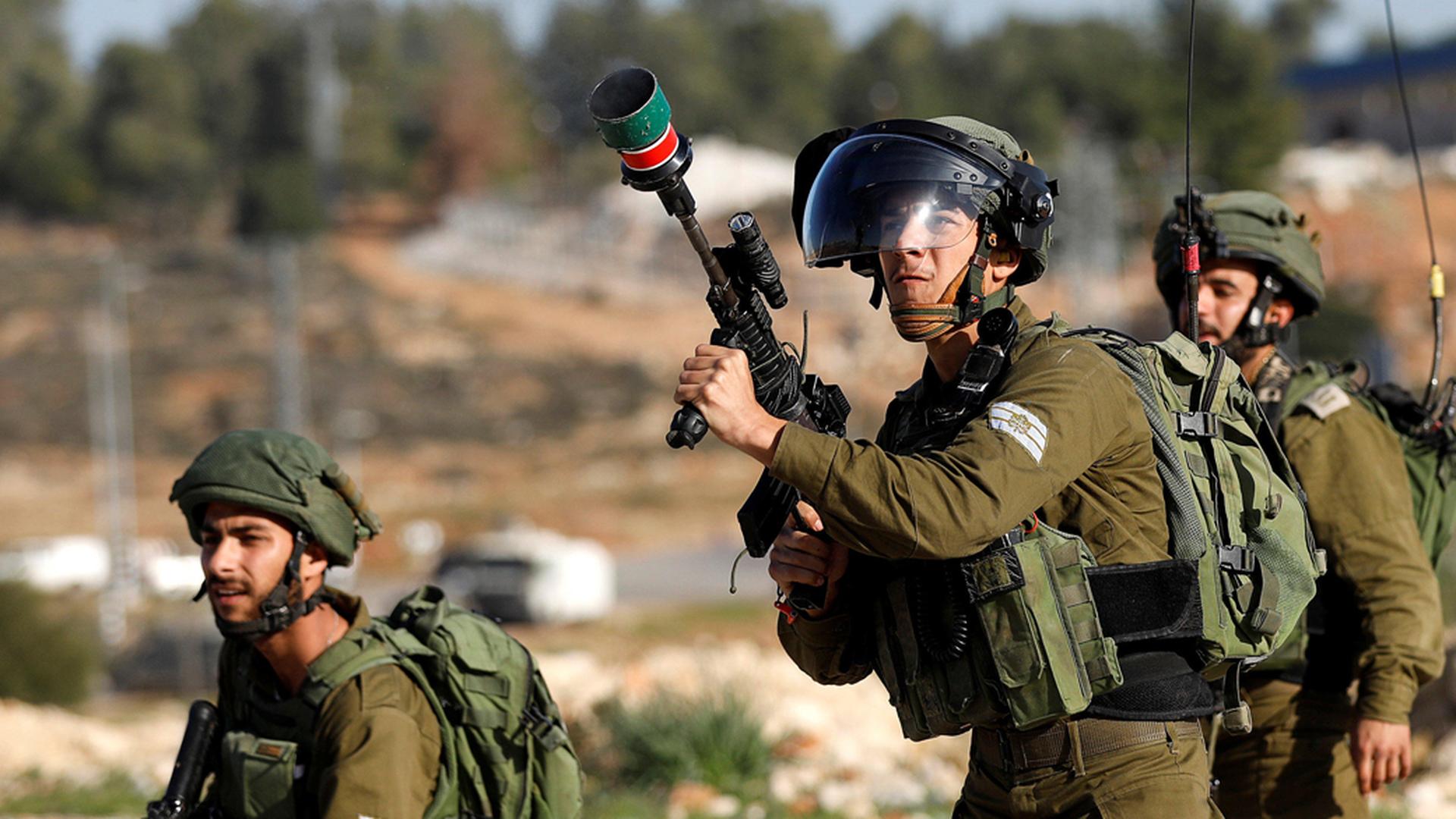 IDF troops during West Bank riots