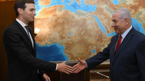 Benjamin Netanyahu and Jared Kushner meeting in Jerusalem in July 2019   ()