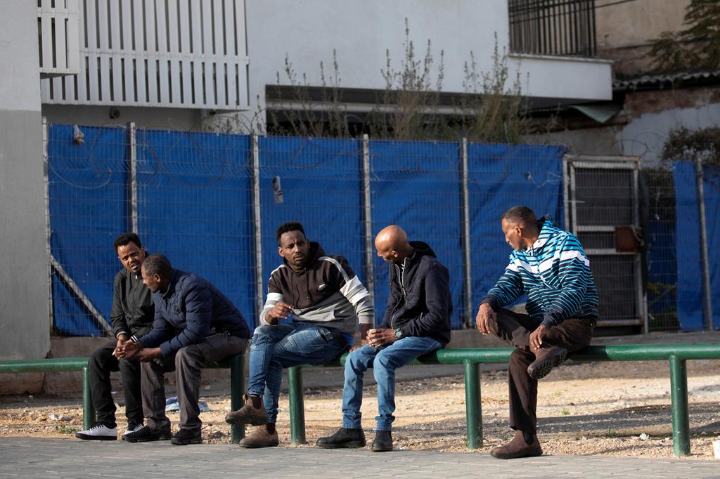 Illustrative: African asylum seekers in South Tel Aviv  ()
