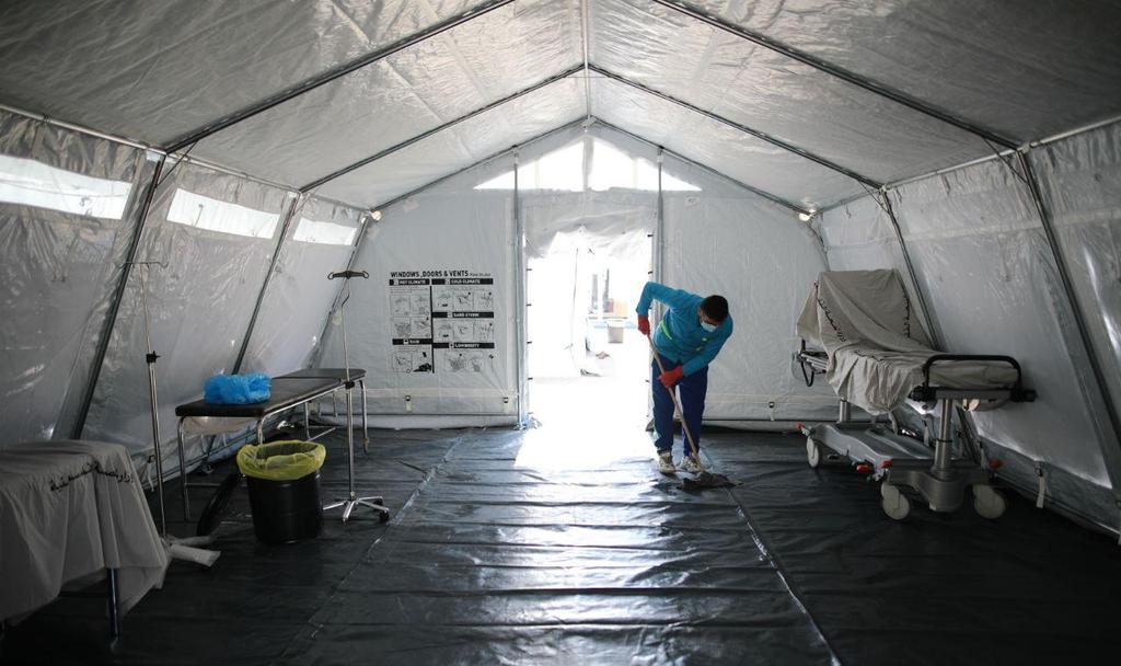 Makeshift hospital in Gaza meant for coronavirus patients  ()