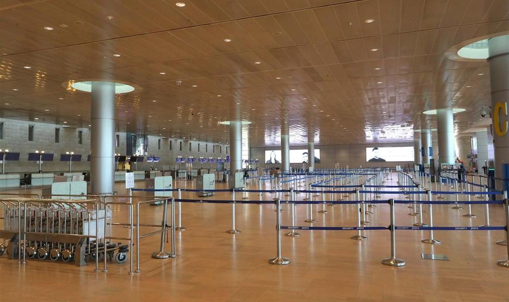 Аэропорт Бен-Гурион пока пустует. Фото: Управление аэропортов