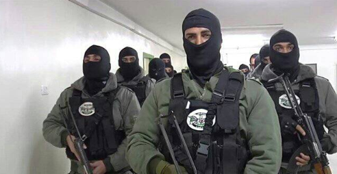 Miembros de la seguridad preventiva palestina 