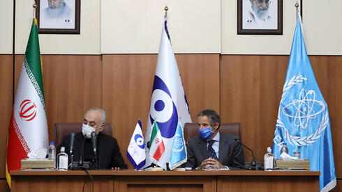     Iranian Atomic Energy Agency President Ali-Akbar Salehi and Director General of the International Atomic Energy Agency (IAEA) Rafael Grossi