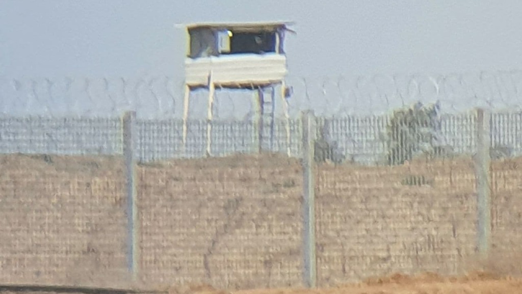 Un poste abandonné à la frontière de Gaza