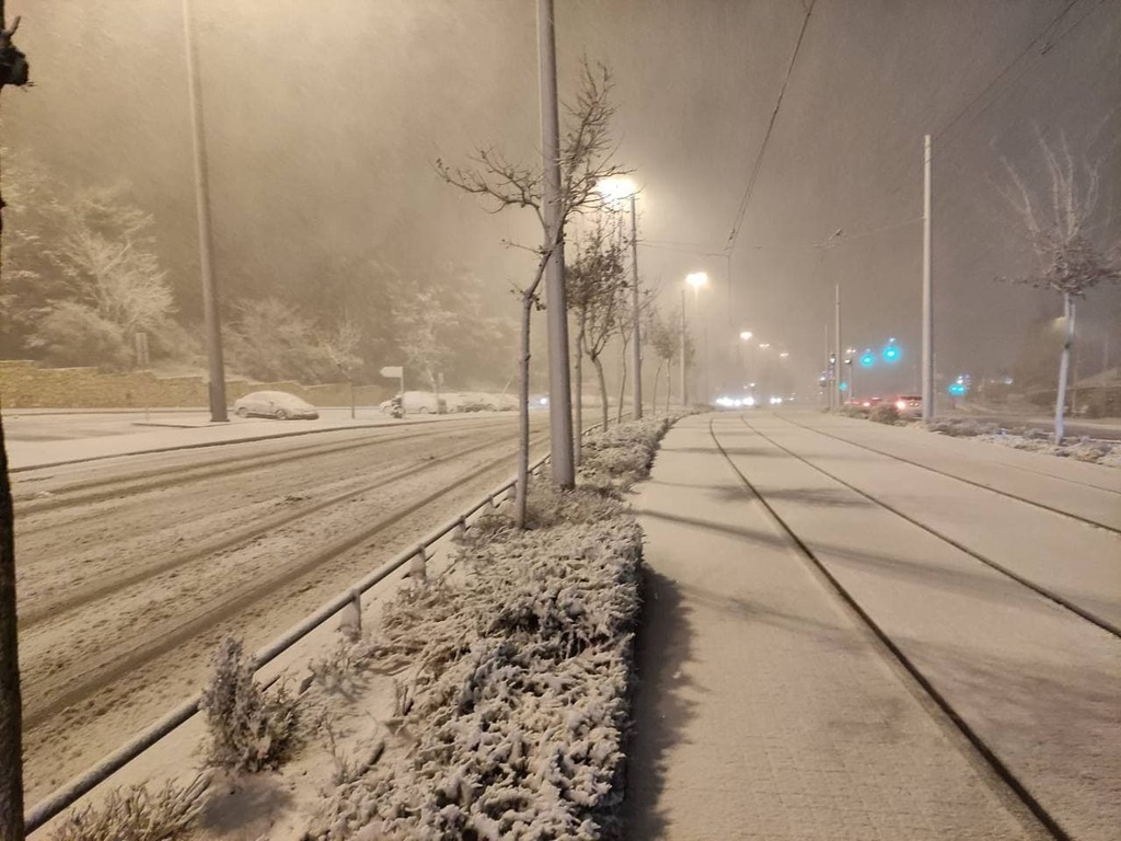 snow in Jerusalem