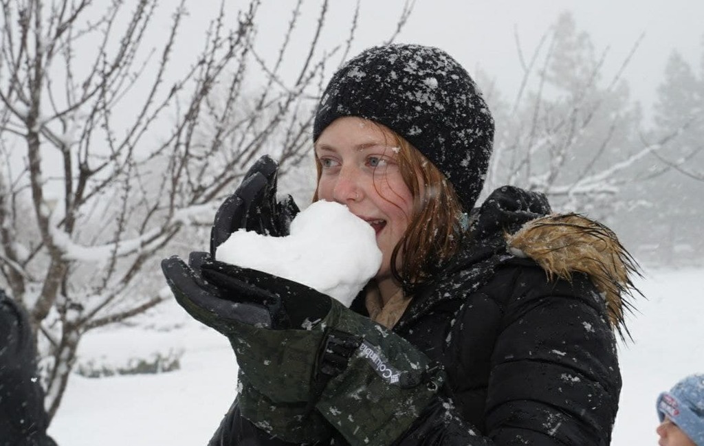 Snow in Kibbutz Ortal