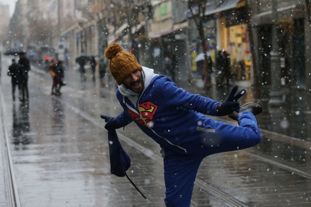 snow in Jerusalem
