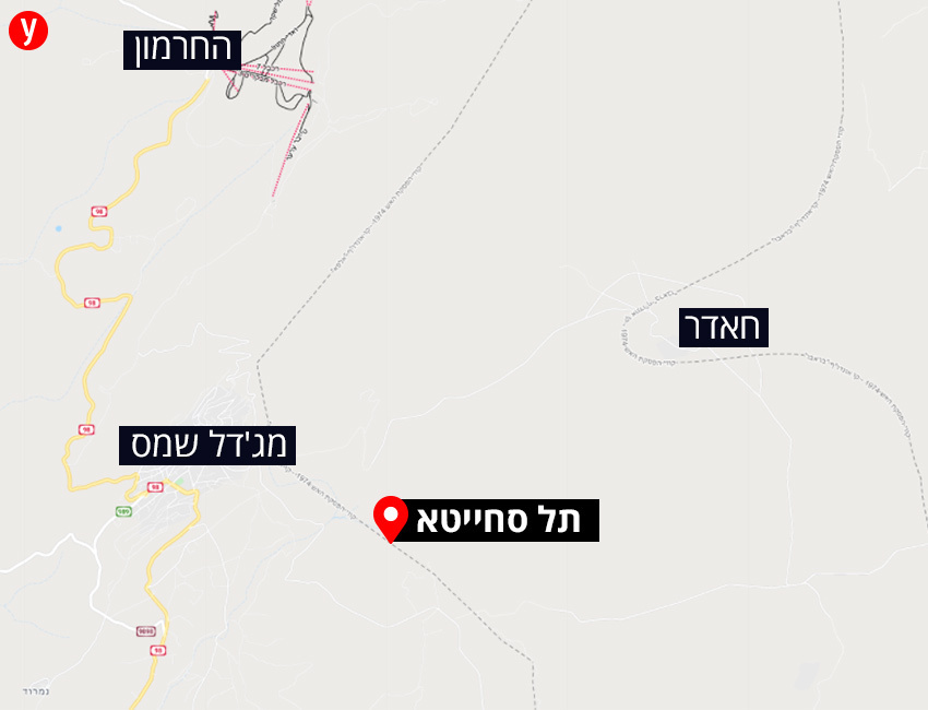 Paratroopers' activity Syria Fence border Tel Sakhita Map