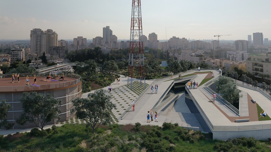 "הגבעה היא בעצם גג המבנה": הפרויקט הזוכה במקום הראשון בתחרות האדריכלים (הדמיה: רימוק אדריכלים) קוזלובסקי מקום ראשון