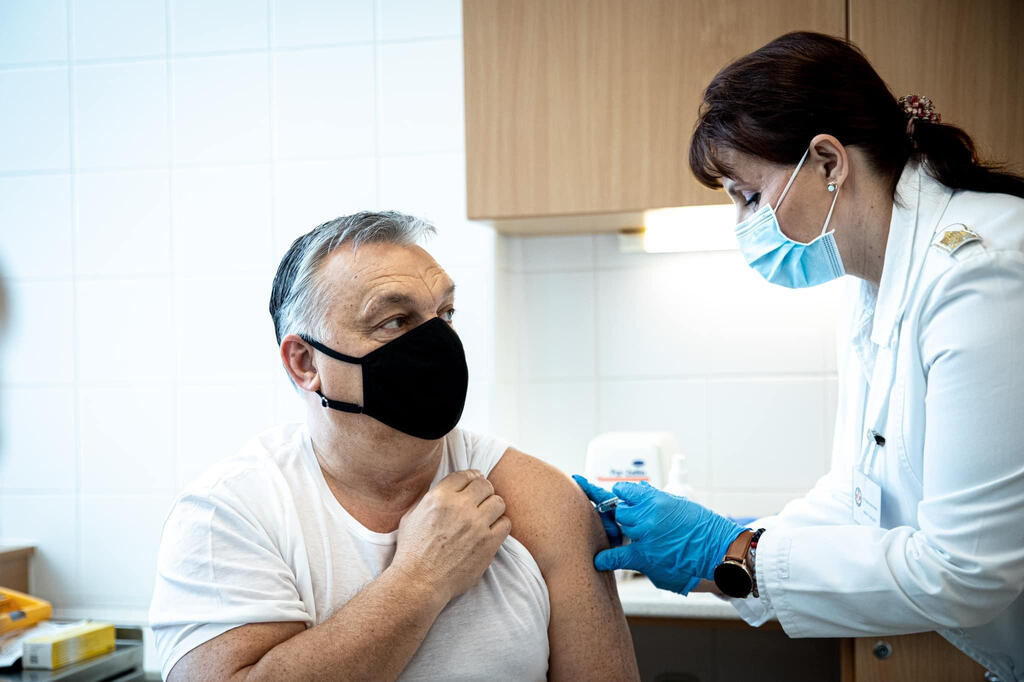Hungarian Prime Minister Victor Urban is vaccinated against corona with a Chinese vaccine from Sinopharm