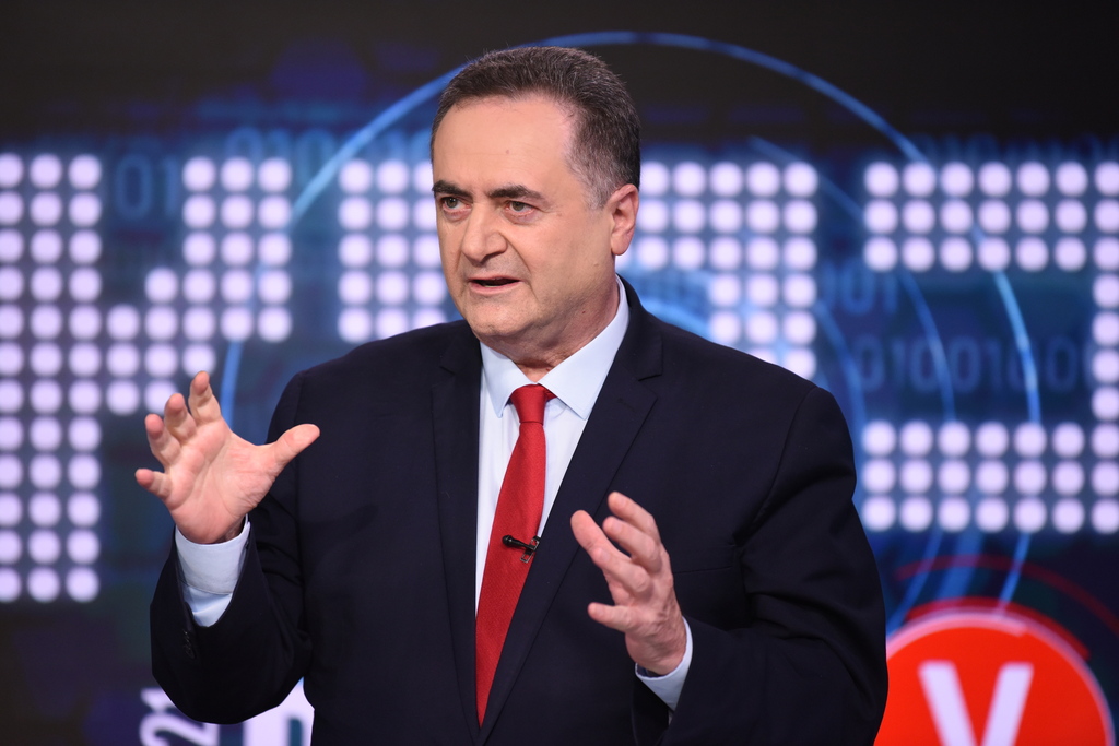 Israel Katz in an interview at the studio