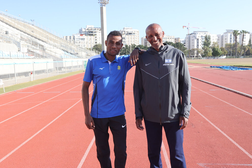 Godaudeo Latchao and his coach