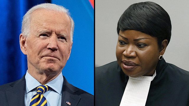 US President Joe Biden and International Criminal Court Prosecutor Fatou Bensouda 