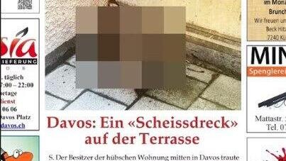 A 'shit stain' on the balcony - Gipfel Zeitung front page 
