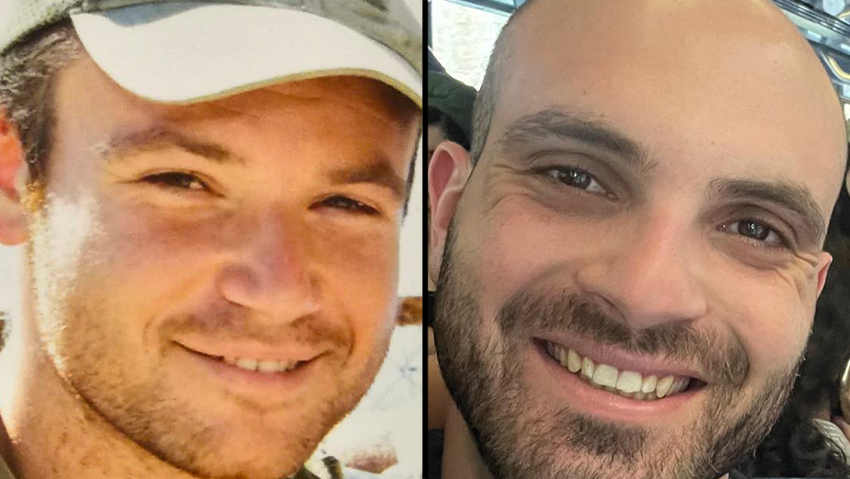Captain Yedidya Asher Lev and Captain (res.) Omri Yosef David (Photo: IDF Spokesperson's Unit) עמרי יוסף דוד, ידידיה אשר לב