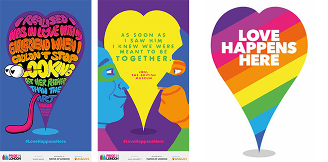 מימין, לוגו הקמפיין, משמאל שתי דוגמאות לפוסטרים / עיצוב: WCRS