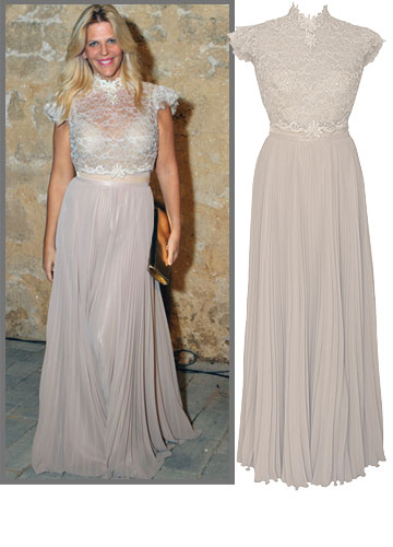 סנדרה רינגלר בשמלה כלתית של המעצבת ברטה (השכרה: 5,000 שקל; קנייה: 12,000 שקל)