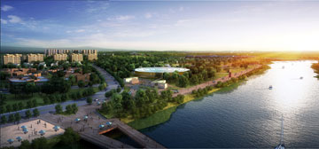 הצעה לתכנון עיר חדשה באזור צ'נגדו, שנרקיס היה מעורב בה. פרויקט יוצא דופן, משום שהוא כולל פיתוח אזור היסטורי שבו עברה דרך המשי (באדיבות IBI Group  Shanghai)