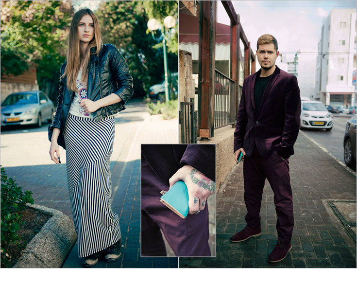 שי (מימין): ז'קט: H&M; מכנסיים: ריבר איילנד, אמסטרדם; ארנק: ראלף לורן; נעליים: מיפן. אנסטסיה (משמאל): ז'קט: ZARA; חצאית ונעליים: H&M (צילום: אלה אוזן)