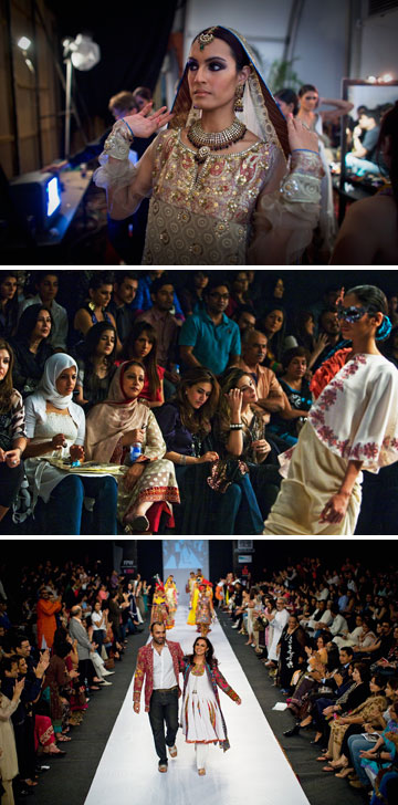 ''החיים חייבים להימשך''. שבוע האופנה בקראצ'י שבפקיסטן (צילום: gettyimages)