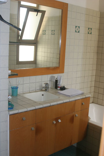  חדר האמבטיה לפני השיפוץ (צילום: הגר יואלי  )